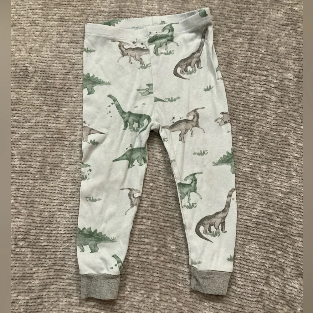 Burt’s Bees Baby‎ Dinosaur Pajama Set Size 18 Months PJs 100% Organic Cotton